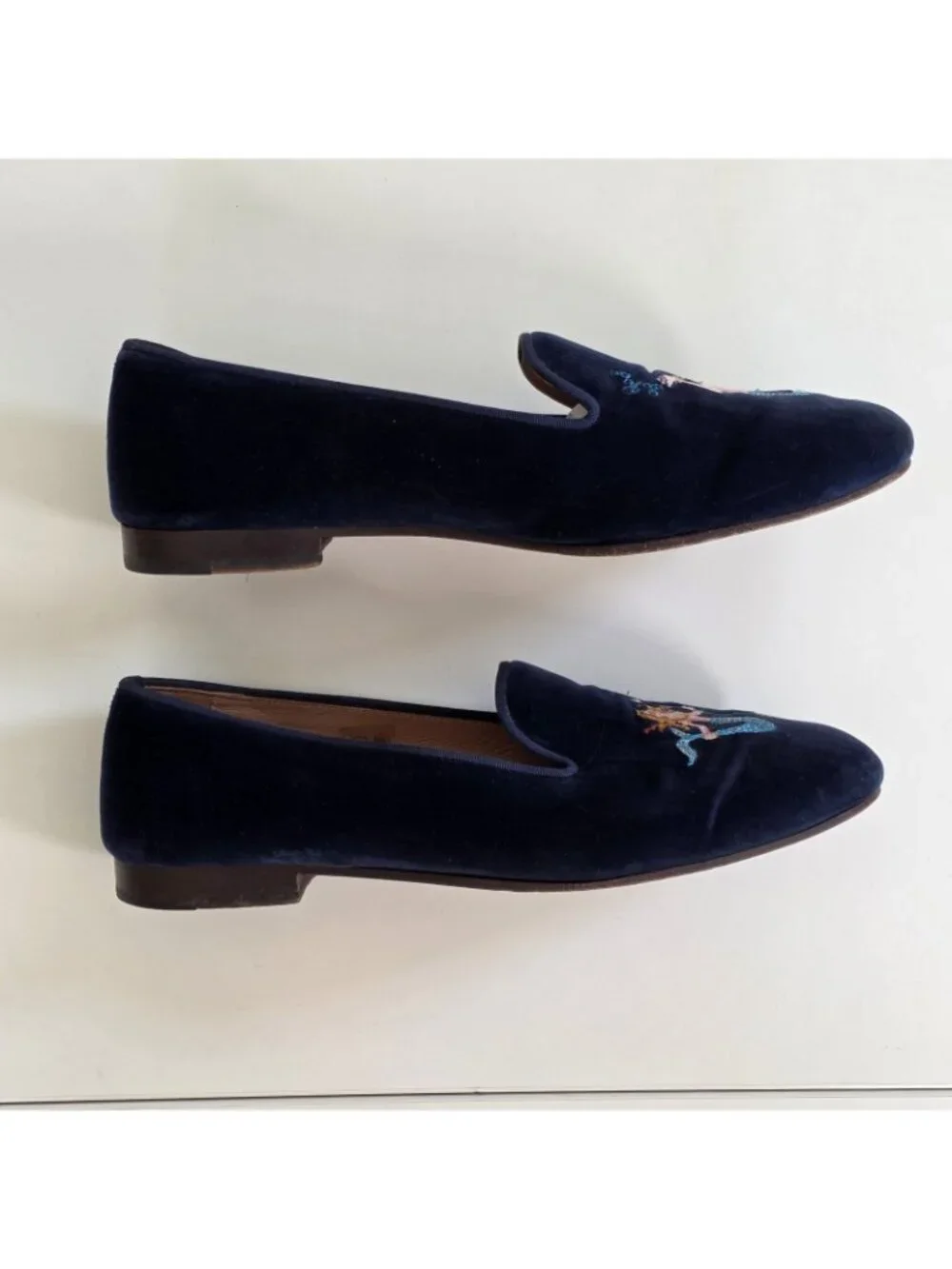 Stubbs Wootton SPLIT SIZE 11 R 11.5 L Velvet Smoking Slippers Mermaid R Merman L